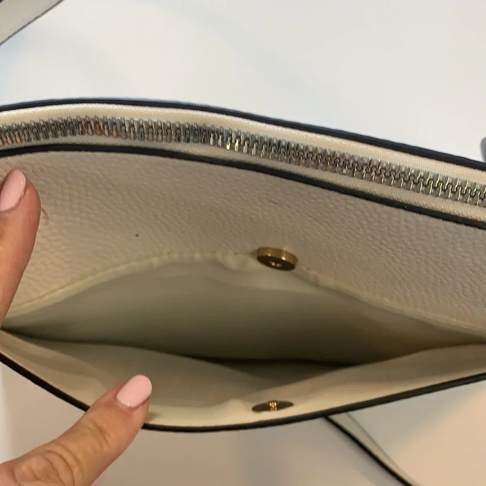 Nanette Lepore white wristlet, cross body bag